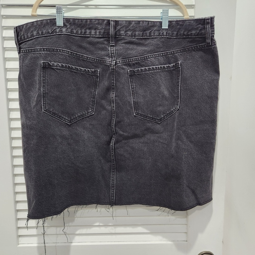 Old Navy Mini Dark Gray Denim Skirt High Rise 20 - Picture 2 of 4